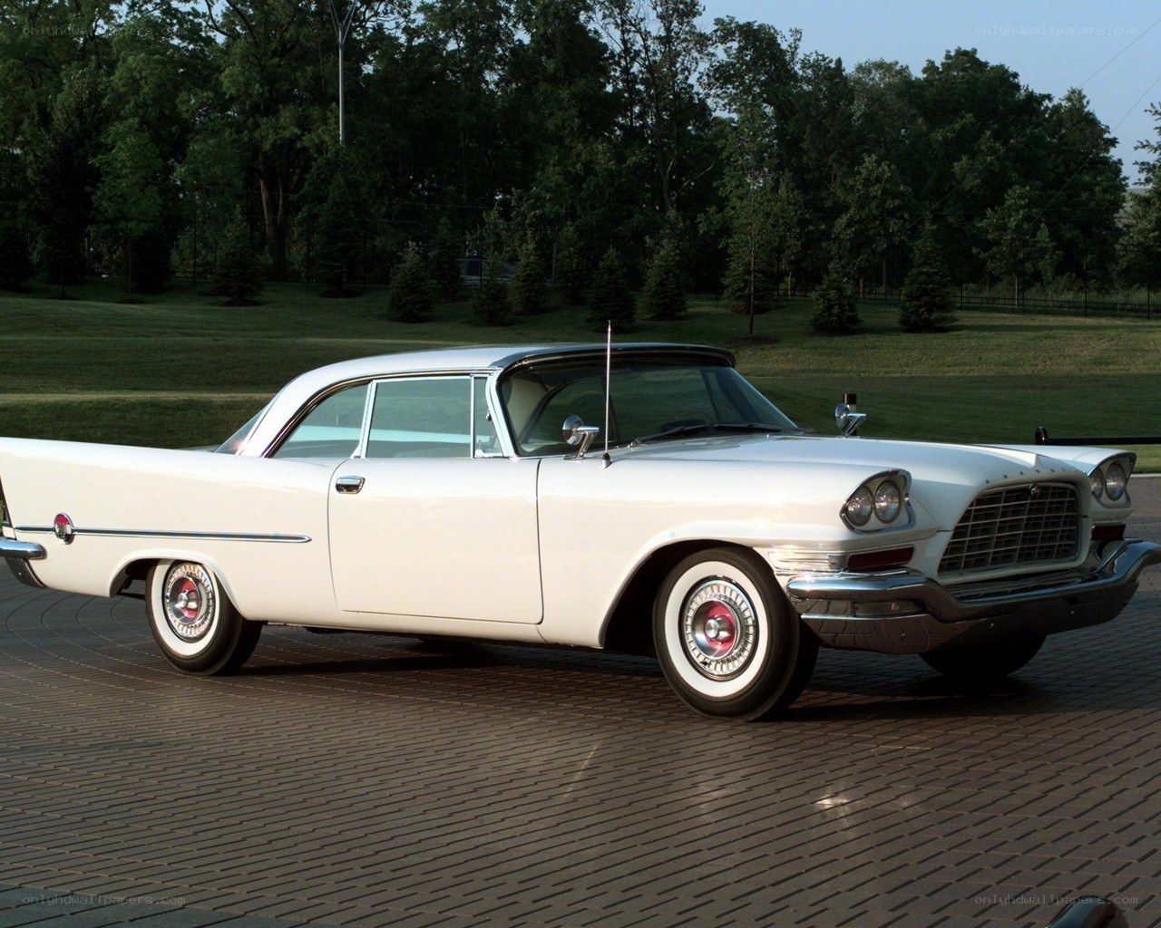 White classic American car