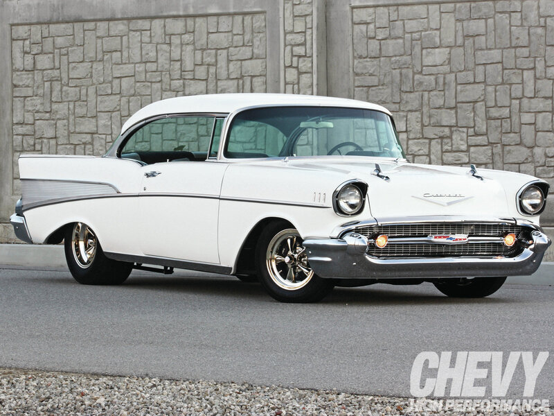 White Classic Car — Calm, Photograph, Stone Wall