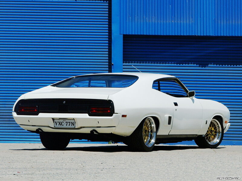 White Classic Car — Dramatic, Afternoon, Photograph, Blue Wall