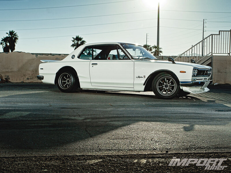 White Classic Car — Dramatic, Afternoon