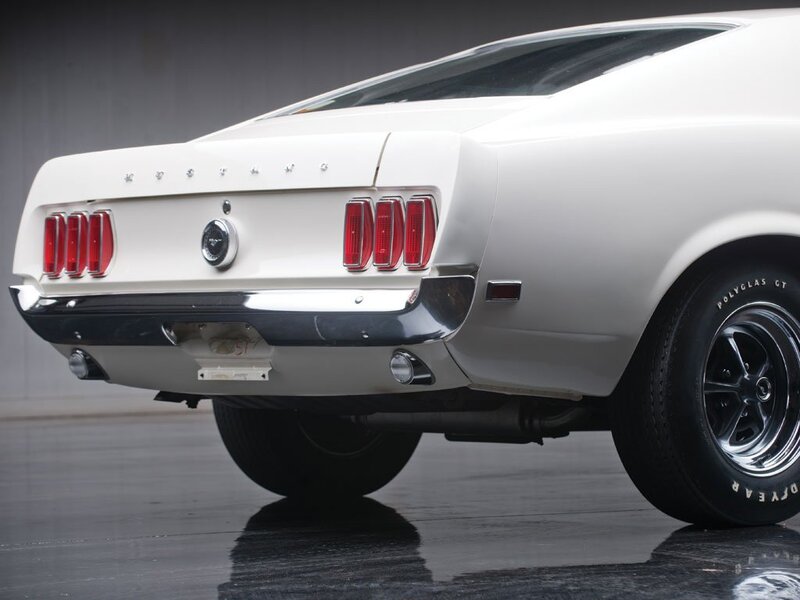 White Classic Car — Dramatic, Photograph, Taillights