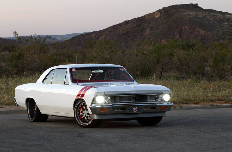 White Classic Car — Dramatic, Sunset, Photograph, Mountain
