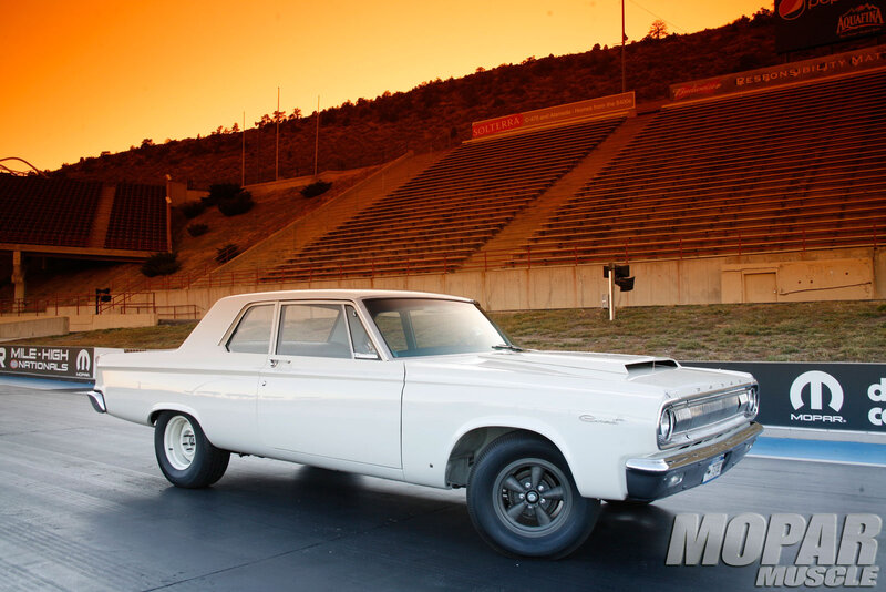 White Classic Car — Dramatic, Sunset