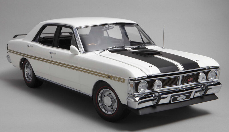 white classic car model
