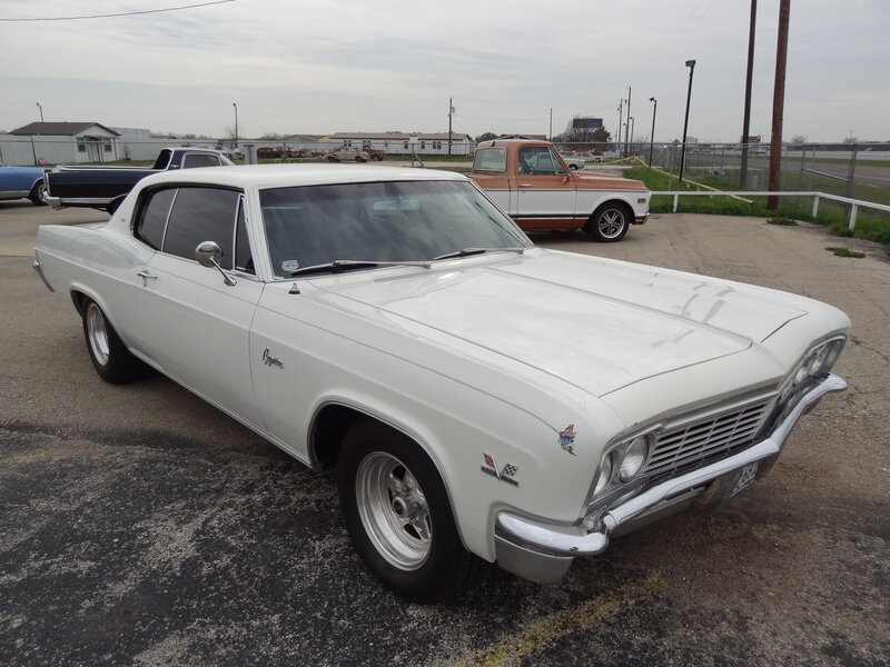 White Classic Car — Overcast