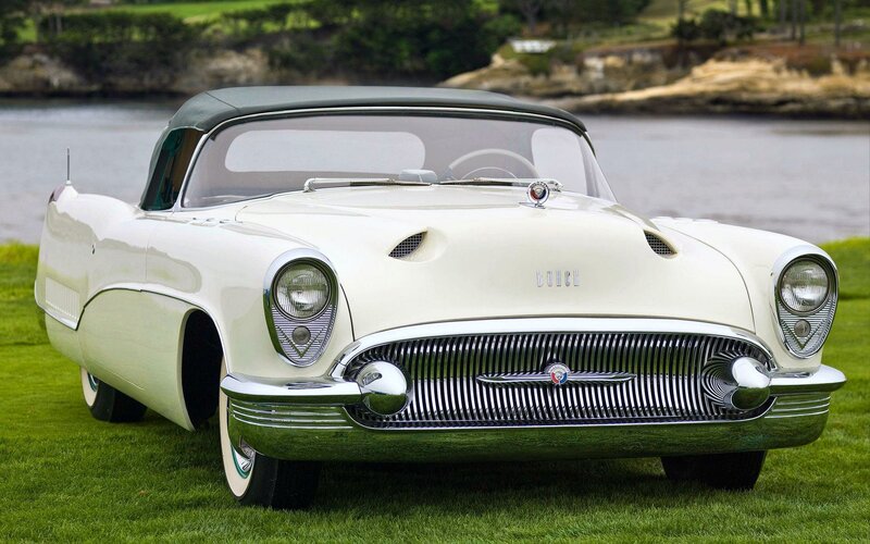 White Classic Car — Serene, Afternoon, Photograph, Grass