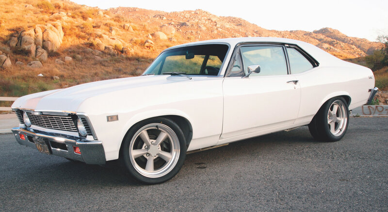 White Classic Car — Serene, Sunset