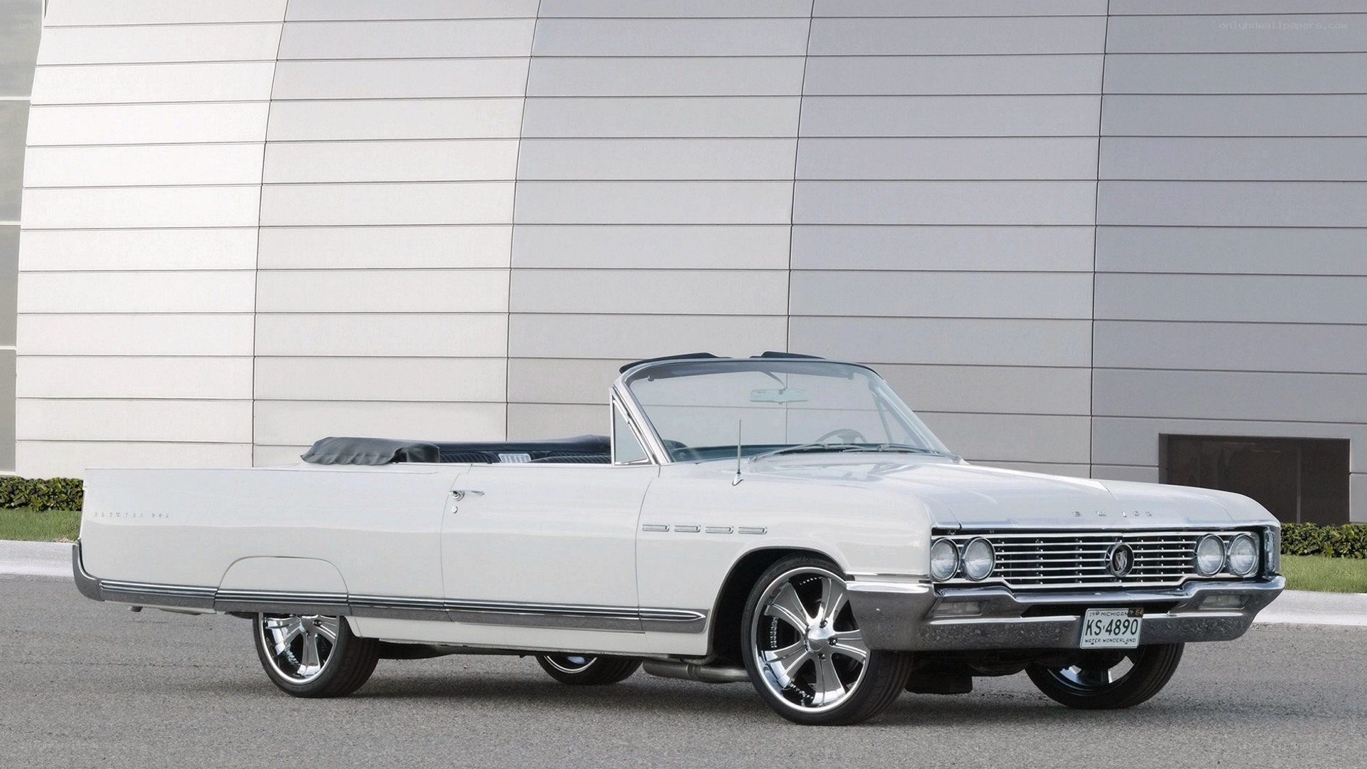 white classic convertible car