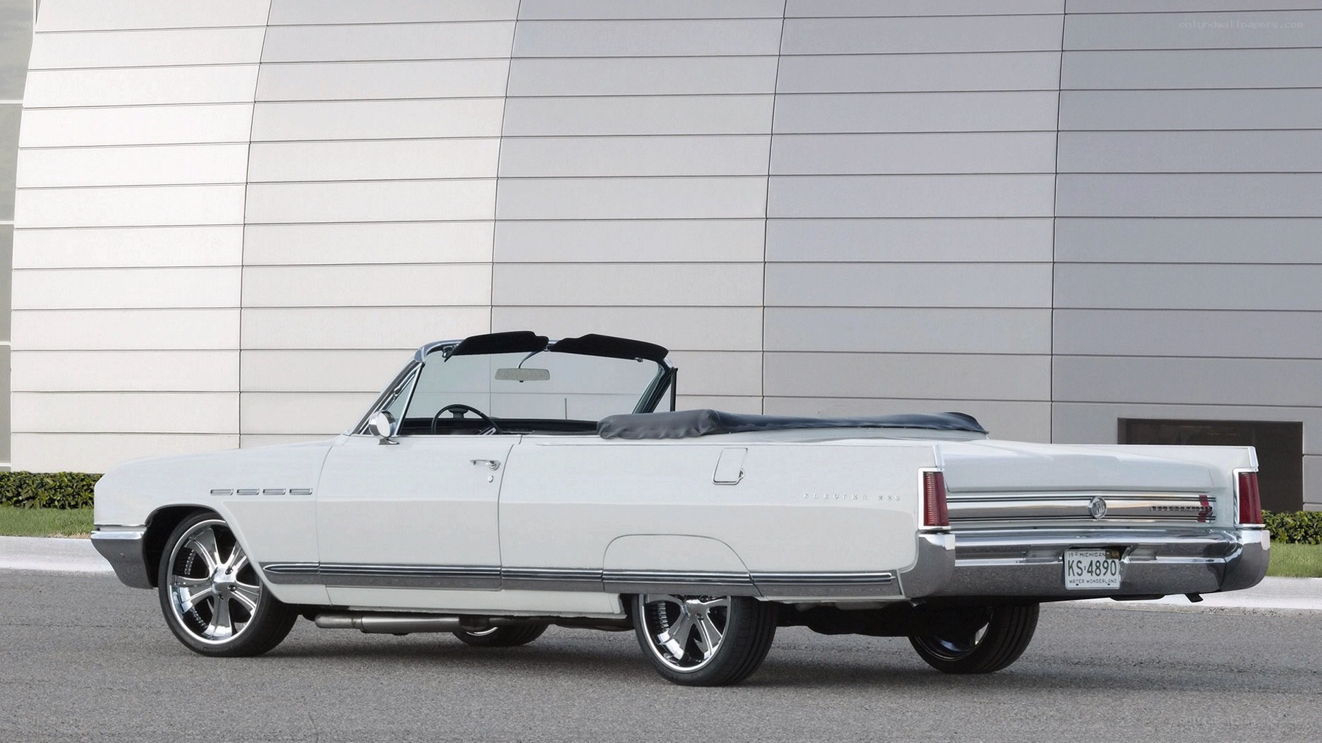 white classic convertible car