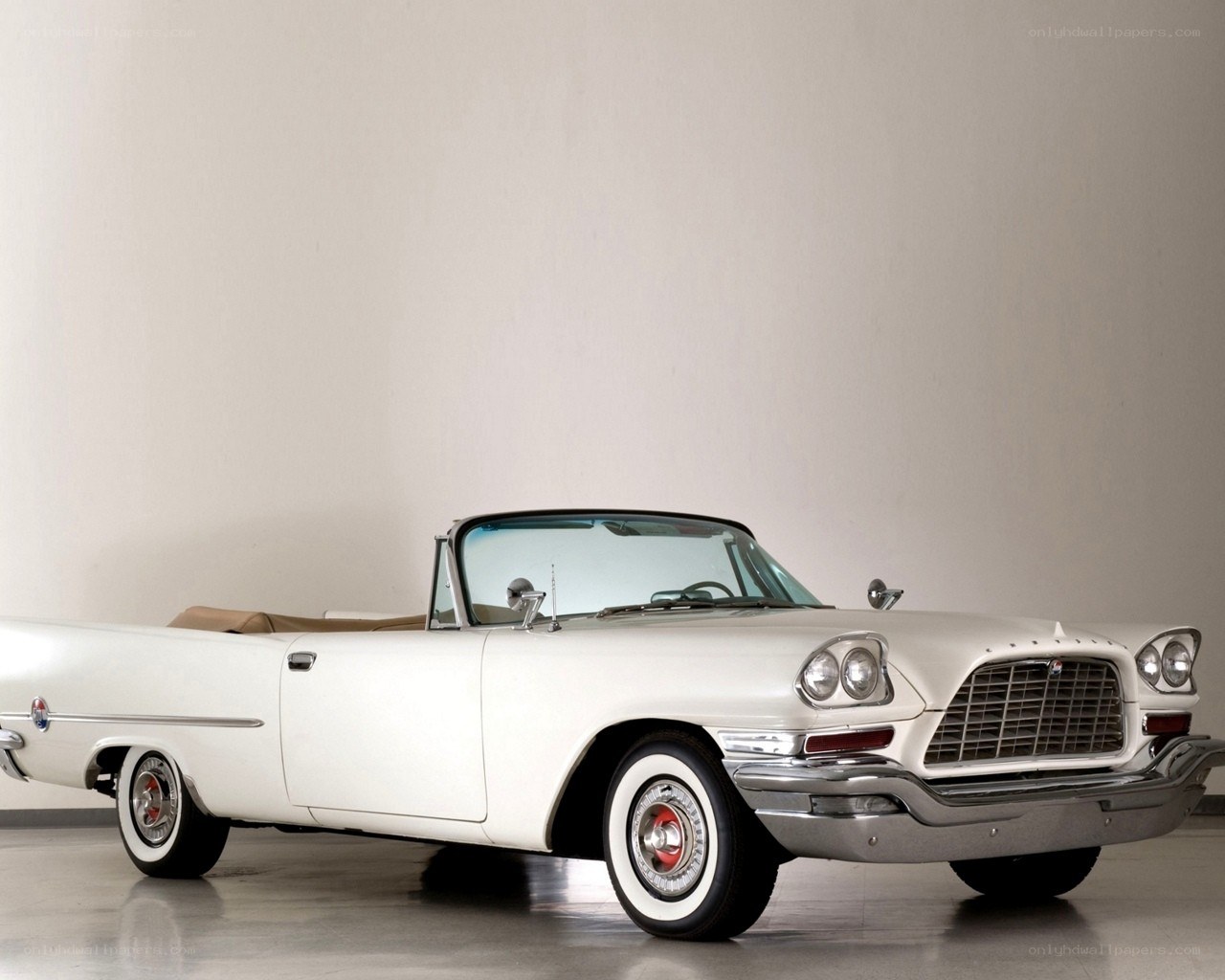 White classic convertible car