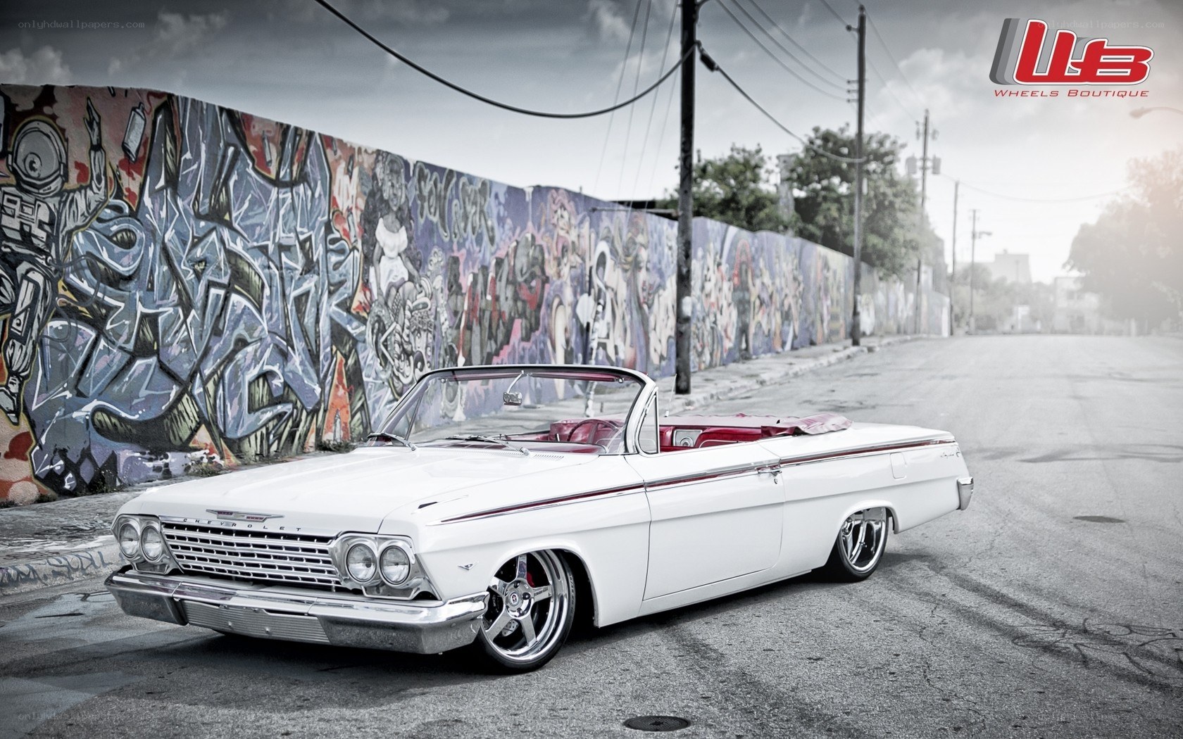 White classic convertible car