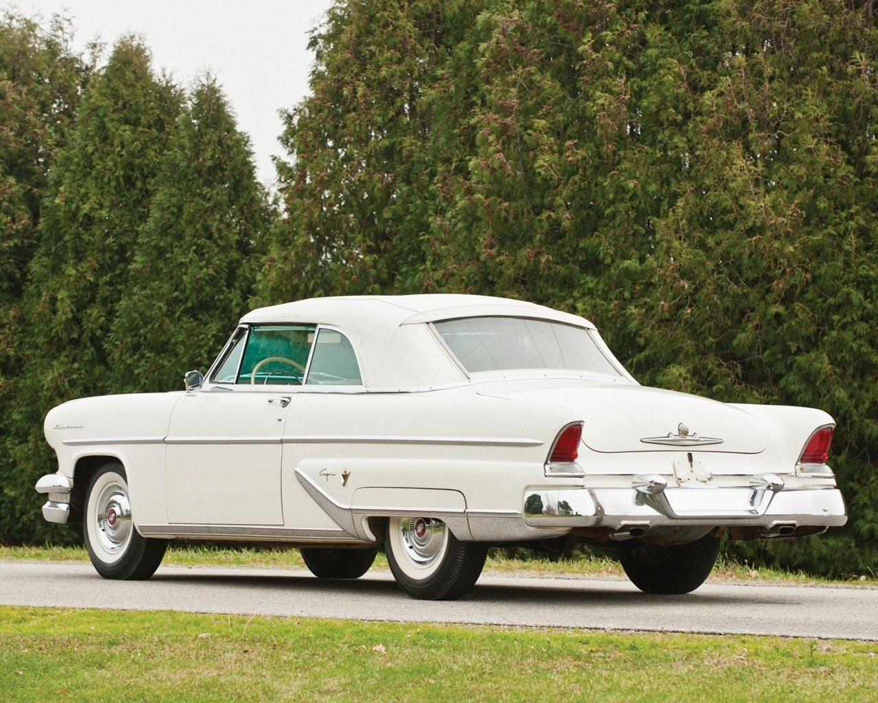 White classic convertible car