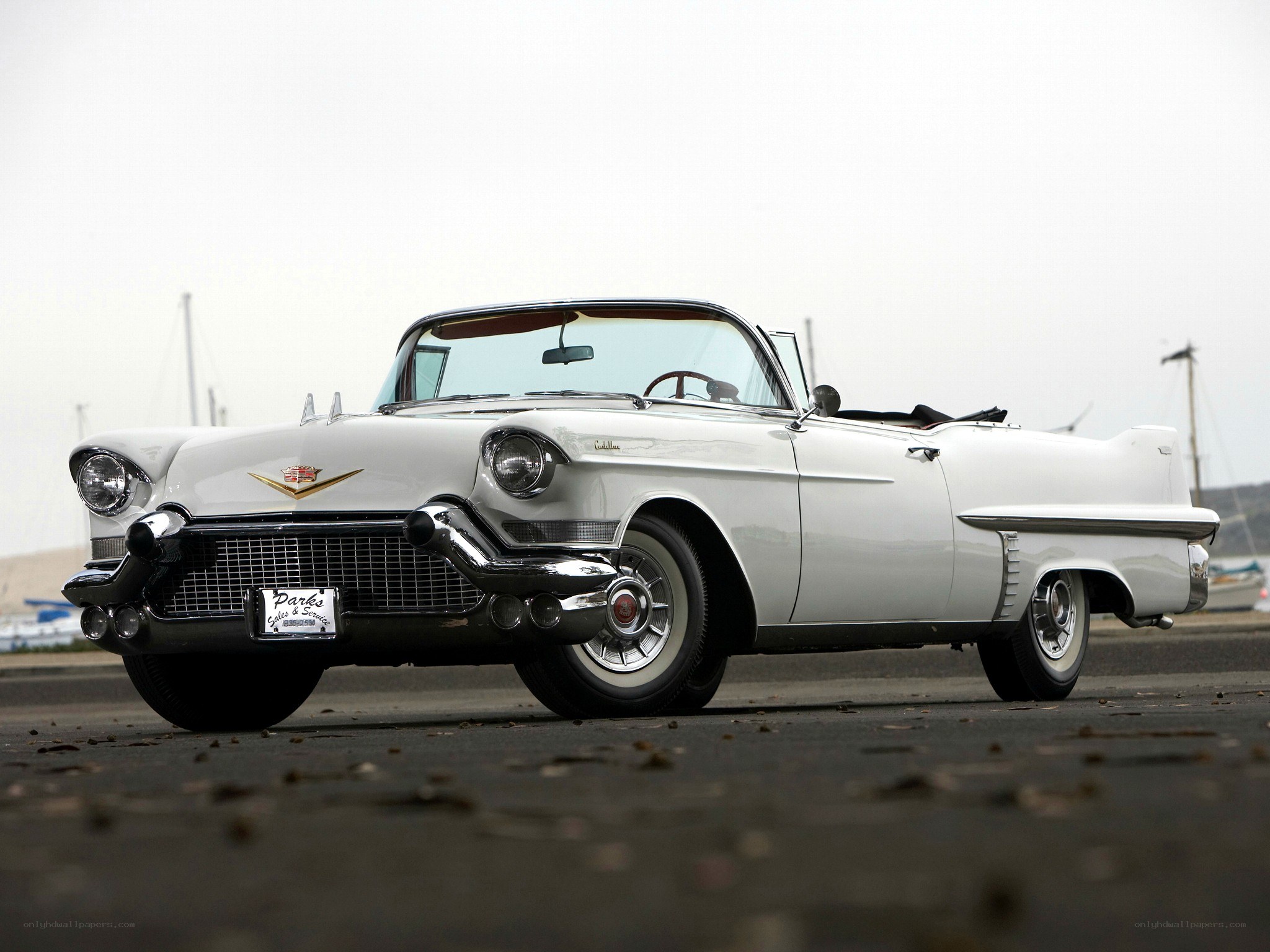 White classic convertible car