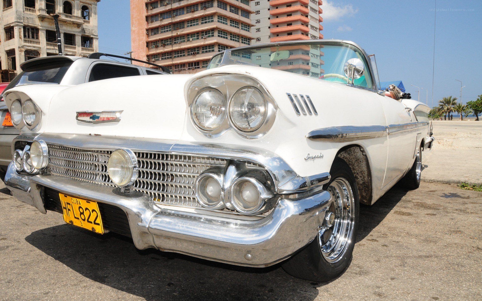 White classic convertible car