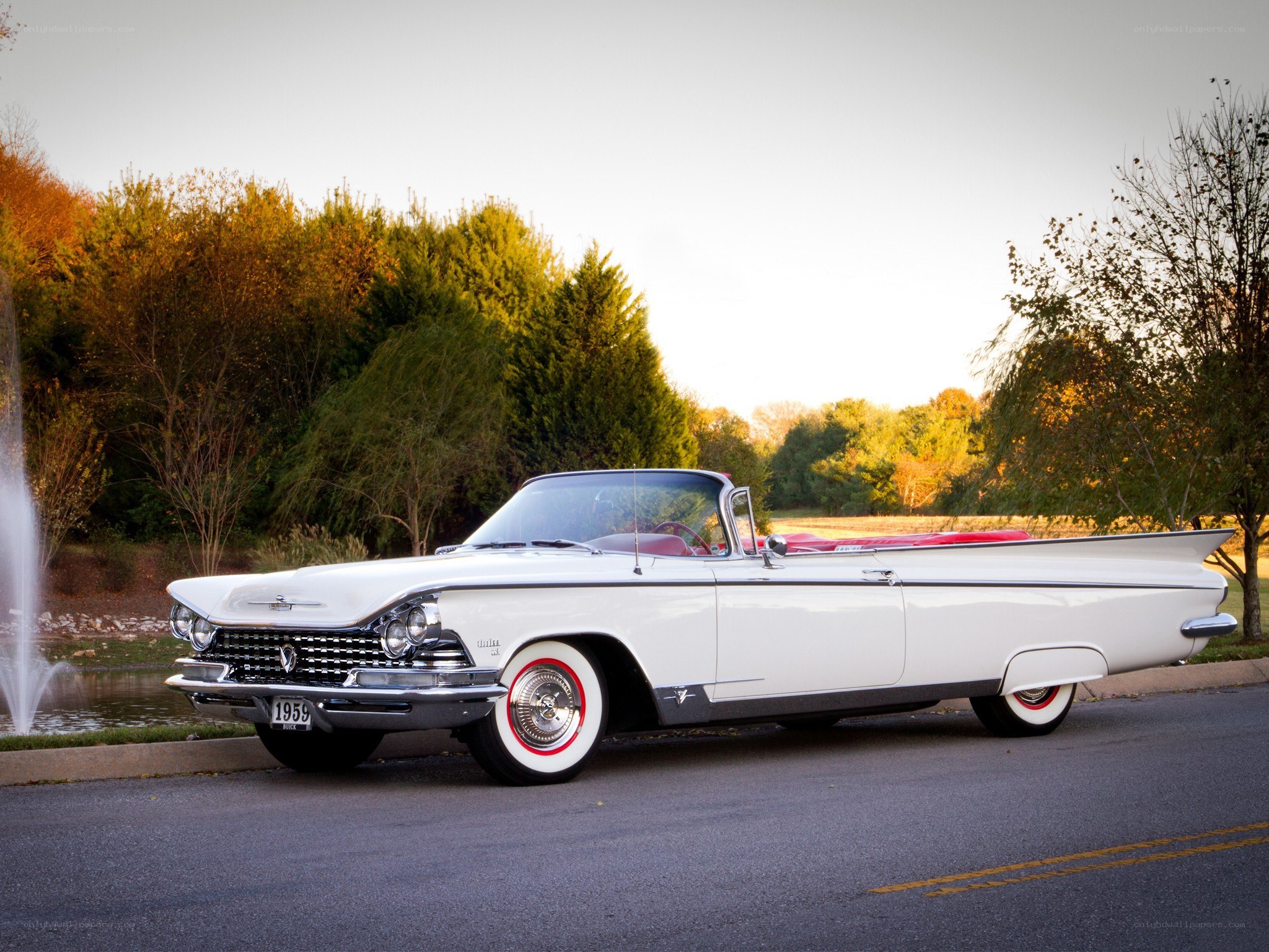 White classic convertible car