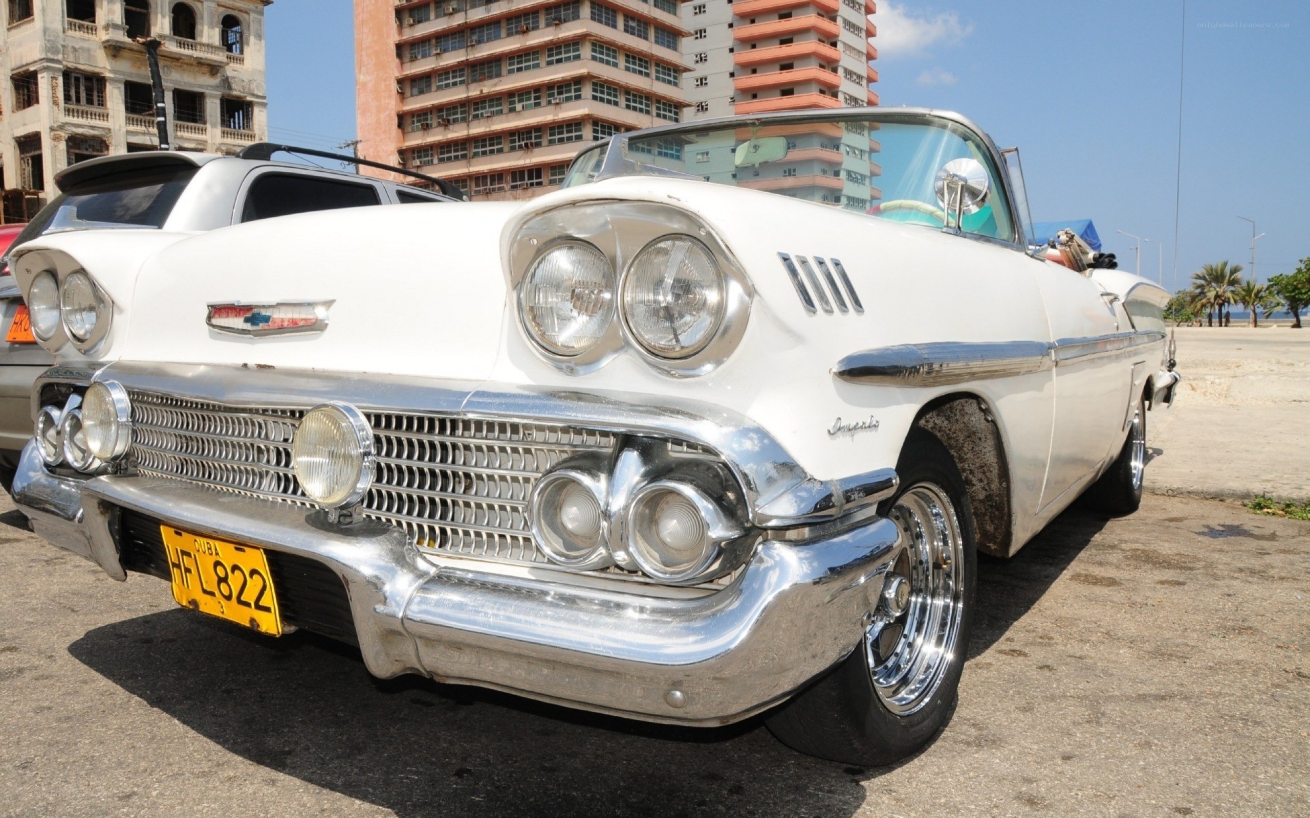 White classic convertible car