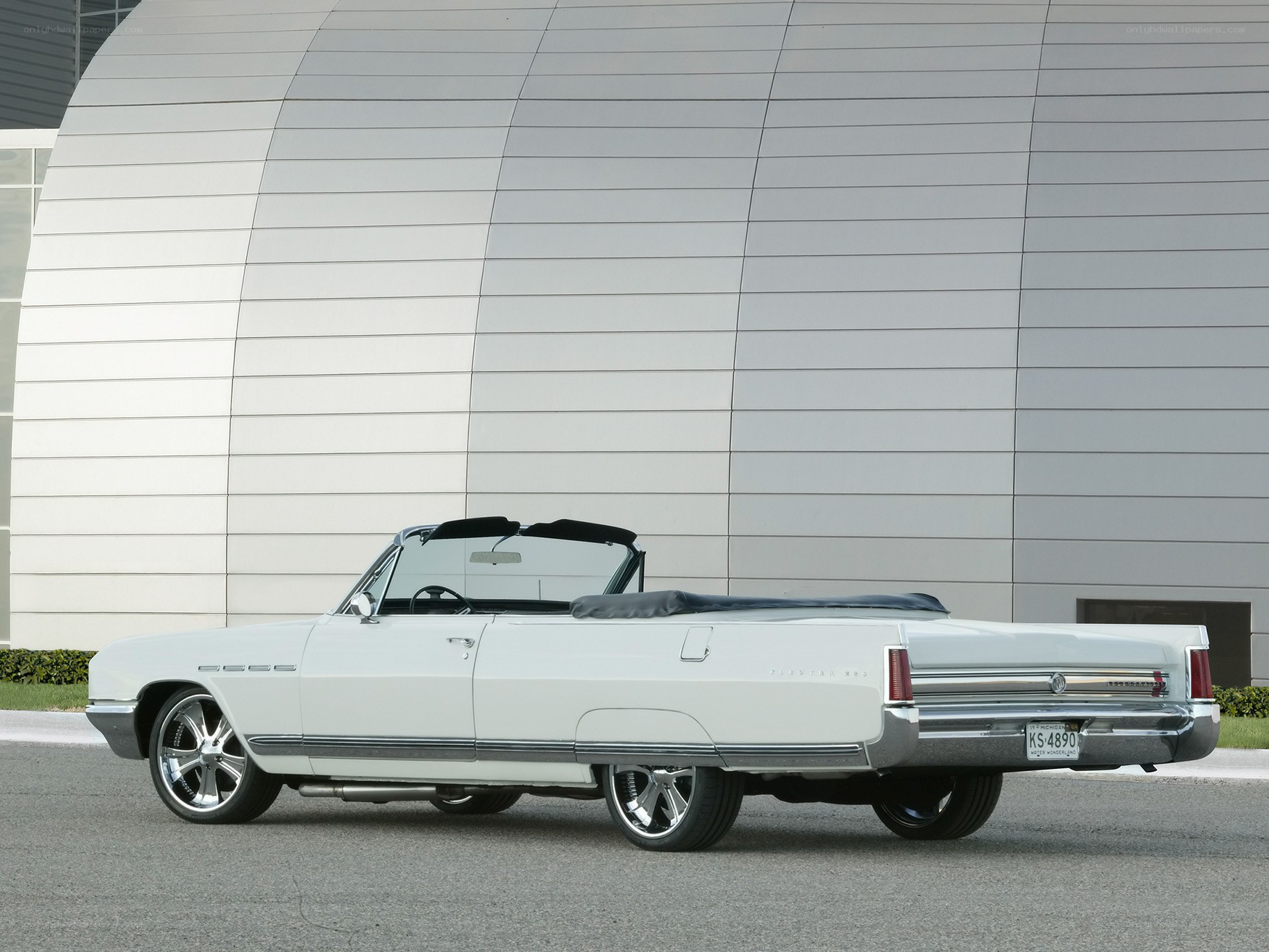 white classic convertible car