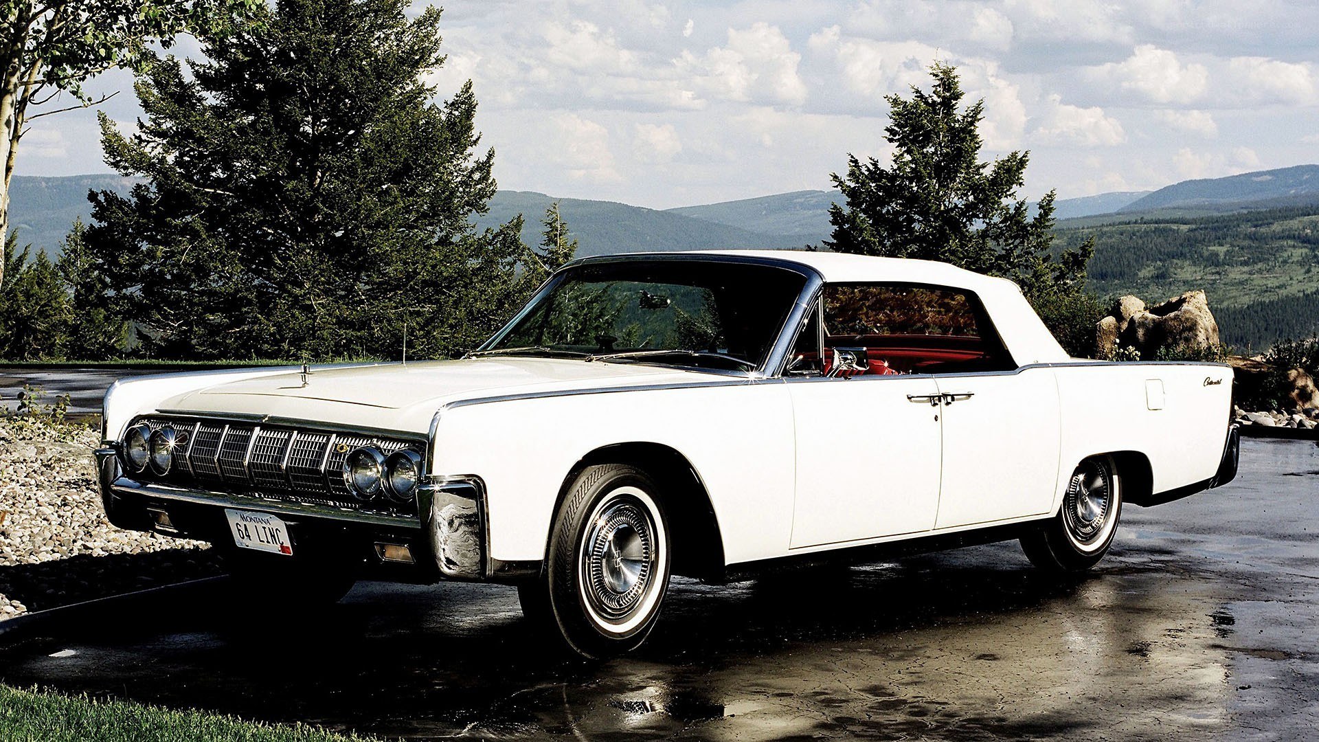 White classic convertible car