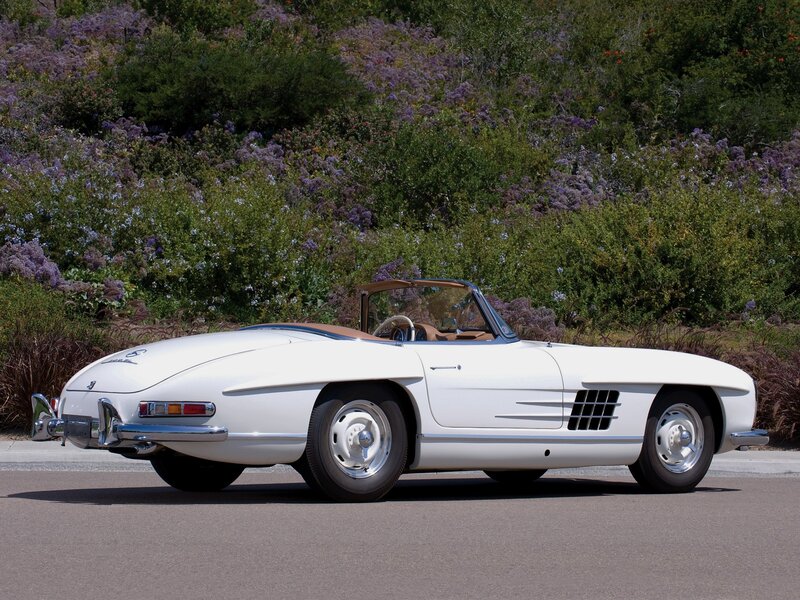 White classic convertible sports car