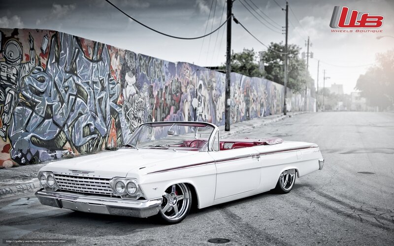 White Classic Convertible — Urban, Afternoon, Photograph