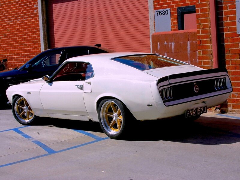 white classic muscle car