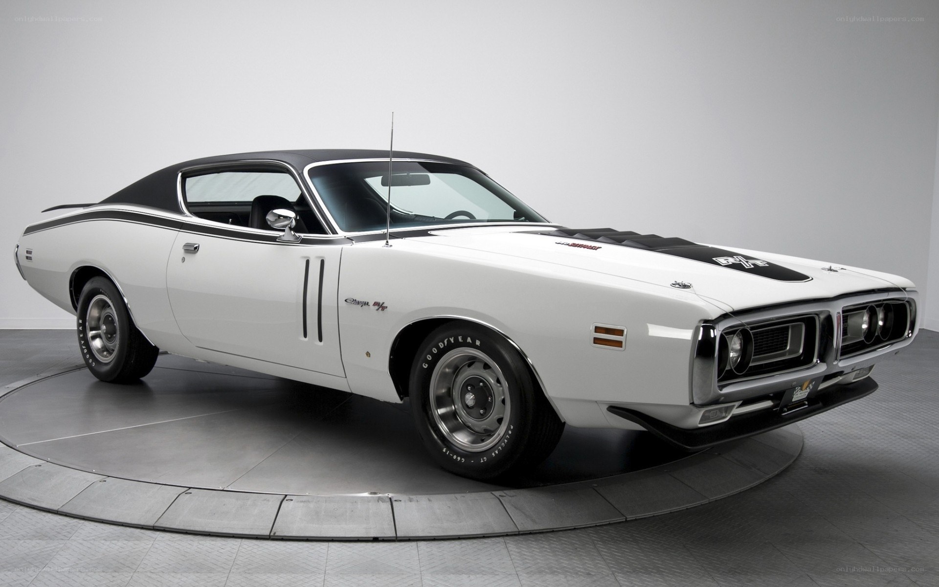 White classic muscle car
