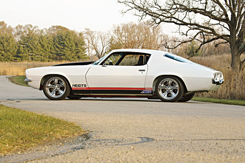 white classic muscle car