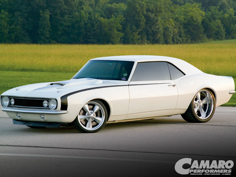 White classic muscle car