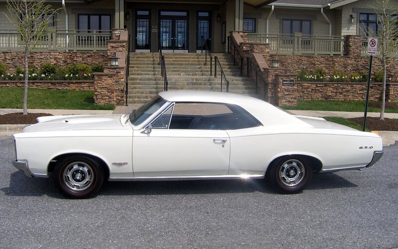 White classic muscle car