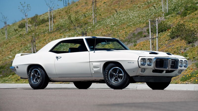 White classic muscle car