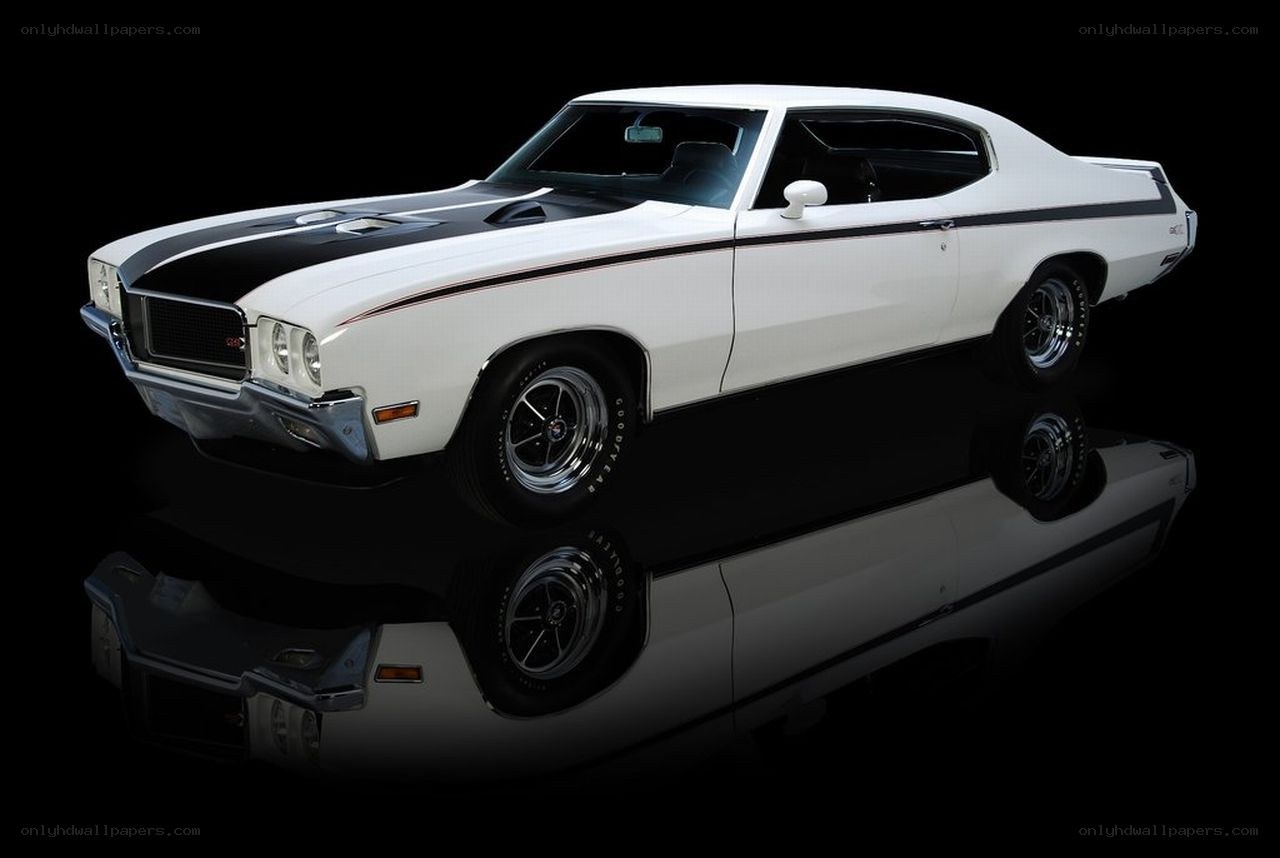 White classic muscle car