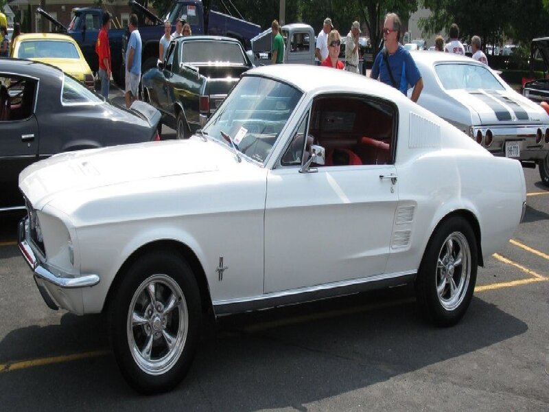 White Classic Muscle Car — Outdoor