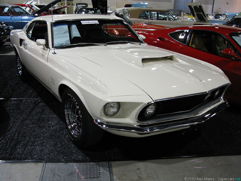 White Classic Muscle Car — Showroom