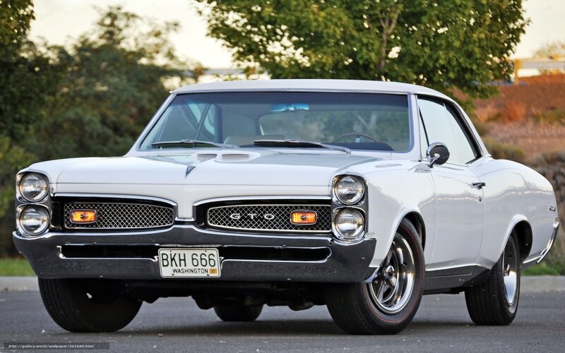 White classic muscle car