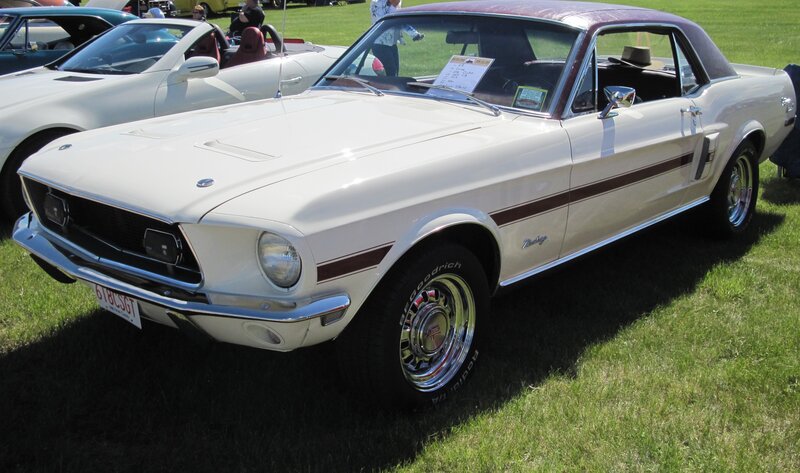White Classic Mustang — Calm, Afternoon, Photograph