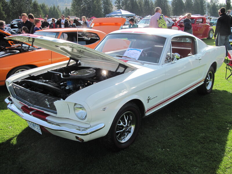 White Classic Mustang — Outdoor