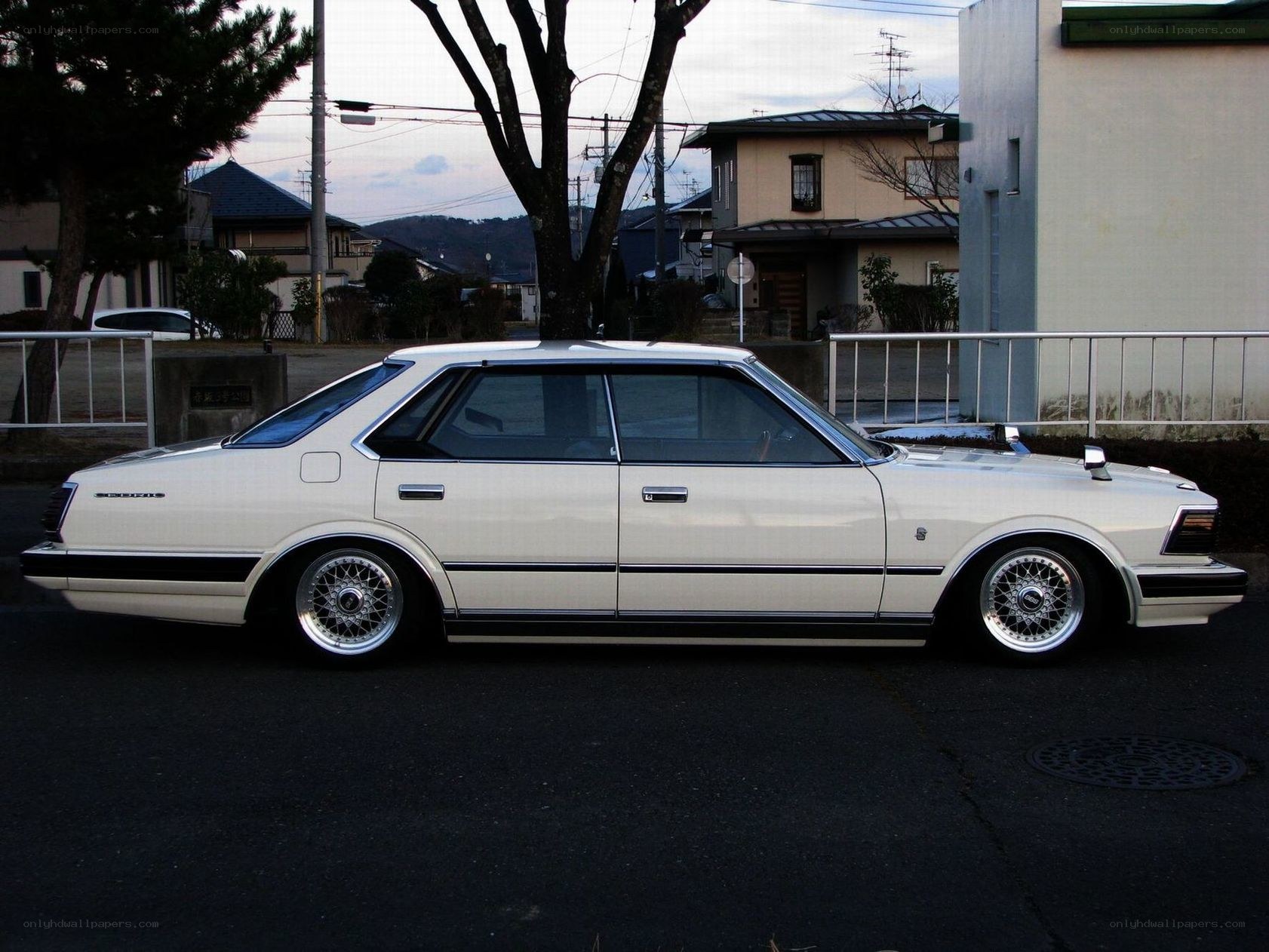 white classic sedan car