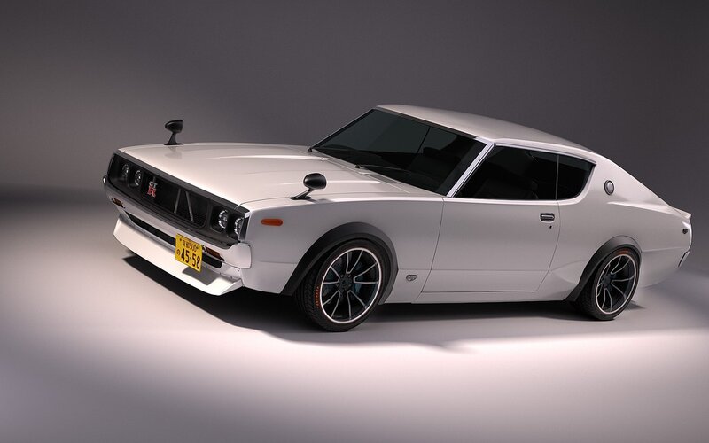 white classic sports car