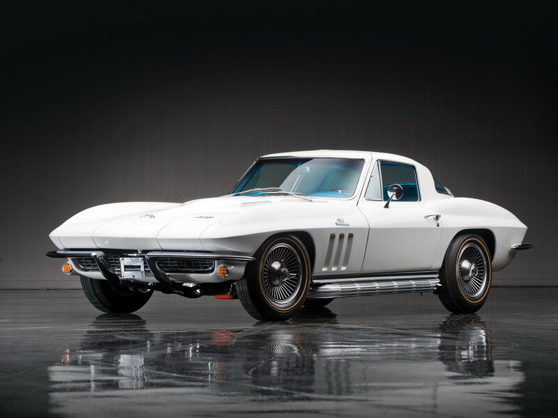 White Classic Sports Car — Dramatic