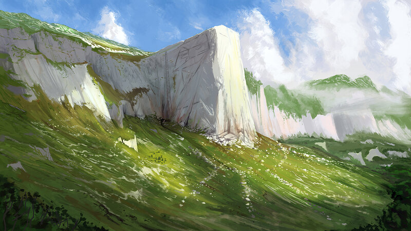 White Cliffs and Green Hills