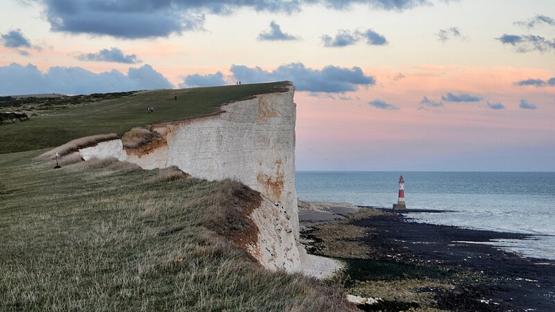 White Cliffs at Sunset — Serene