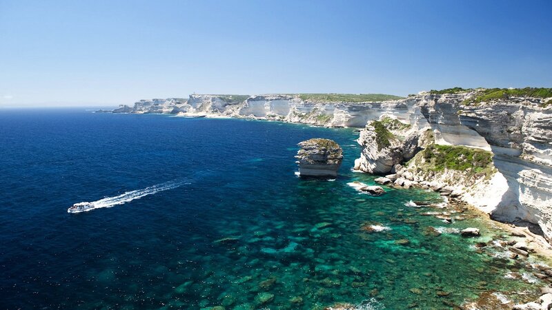 White Cliffs by Sea — Blue, Serene