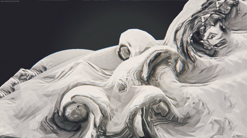 White Cloth Sculpture