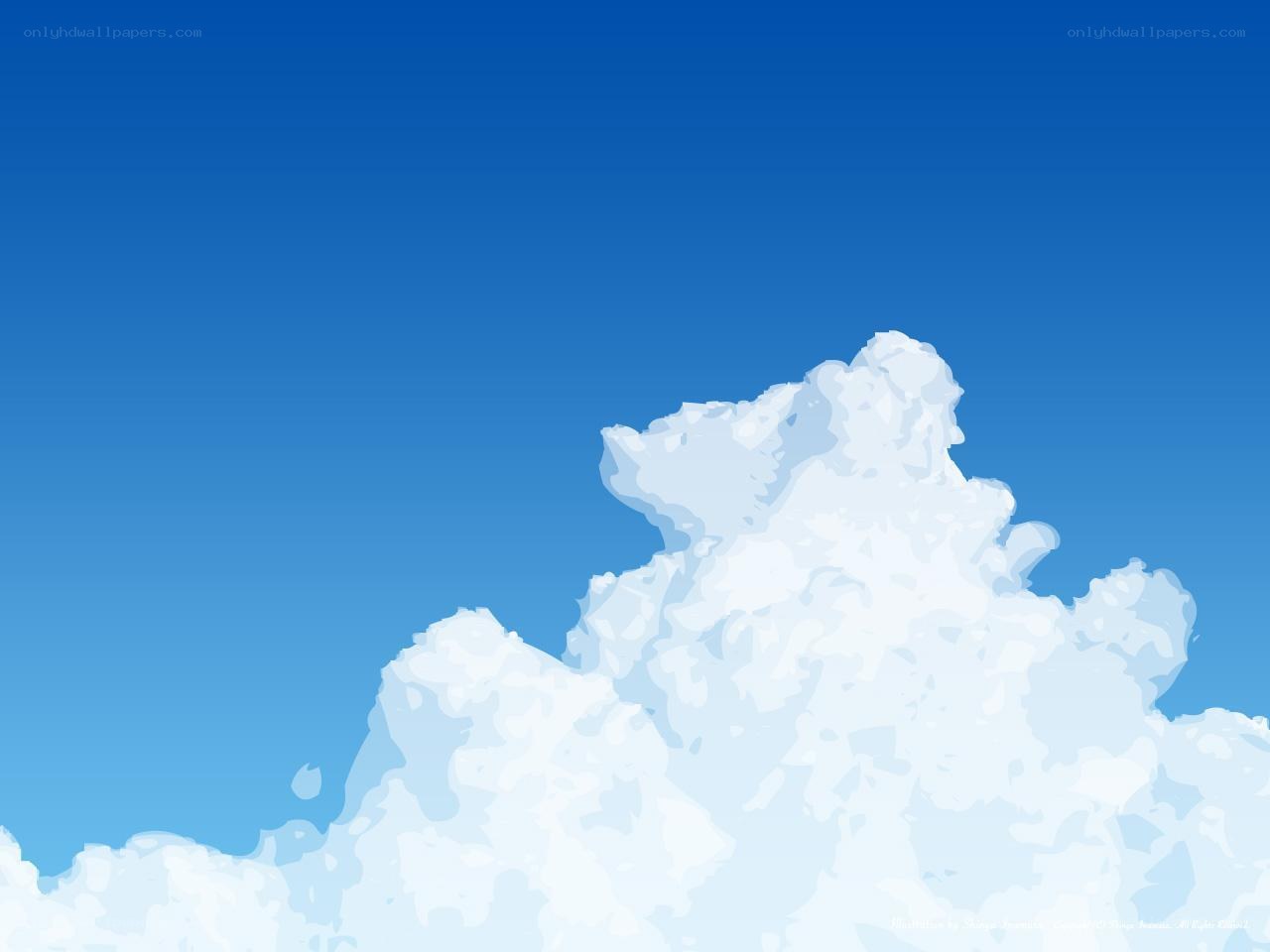 white cloud against blue sky