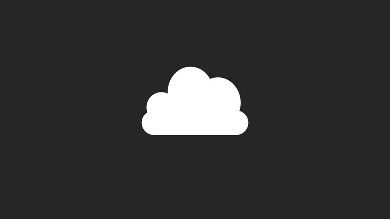 White Cloud Icon — Black
