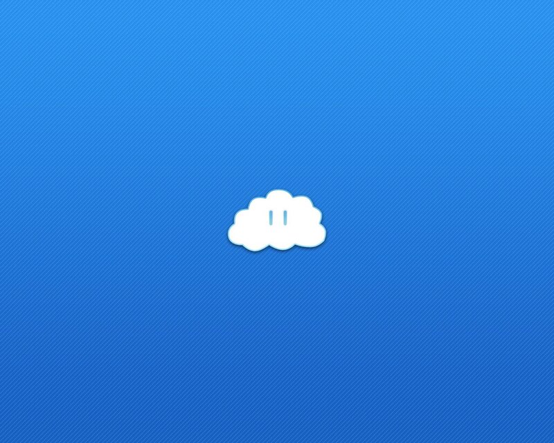 White Cloud Icon — Blue