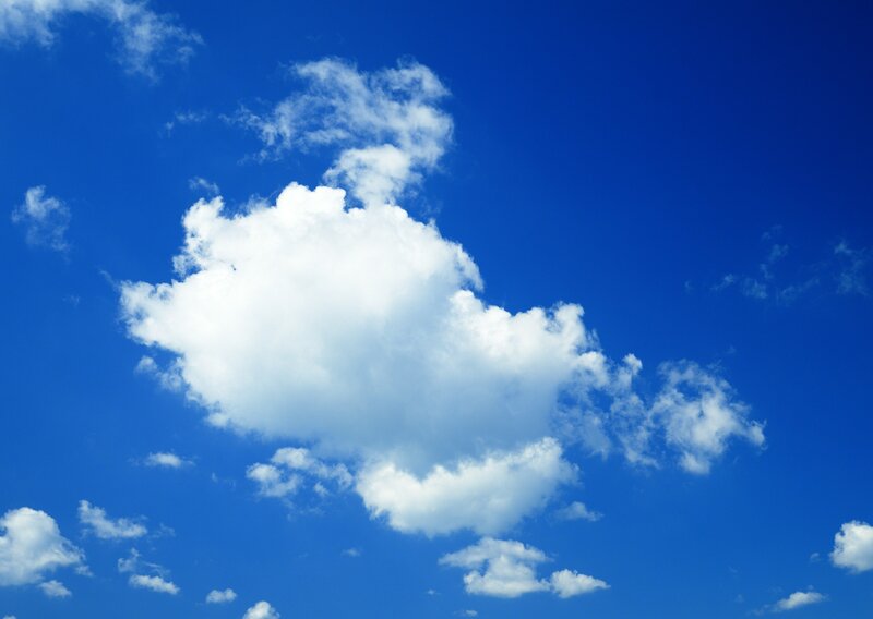 white cloud in blue sky