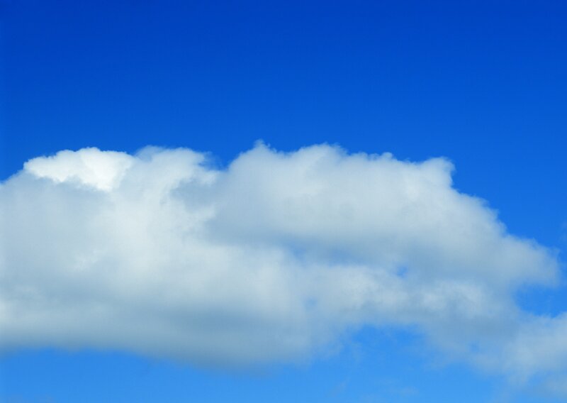 white cloud in blue sky