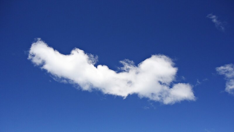 white cloud in blue sky