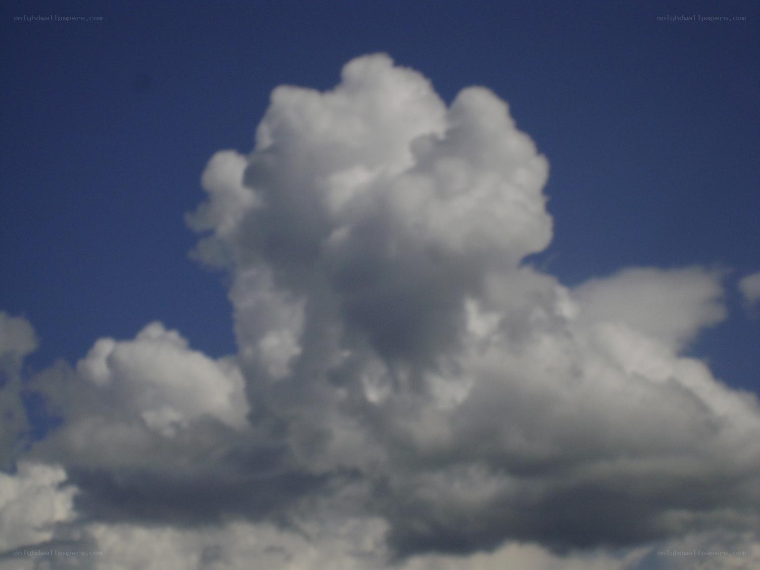 white cloud in blue sky